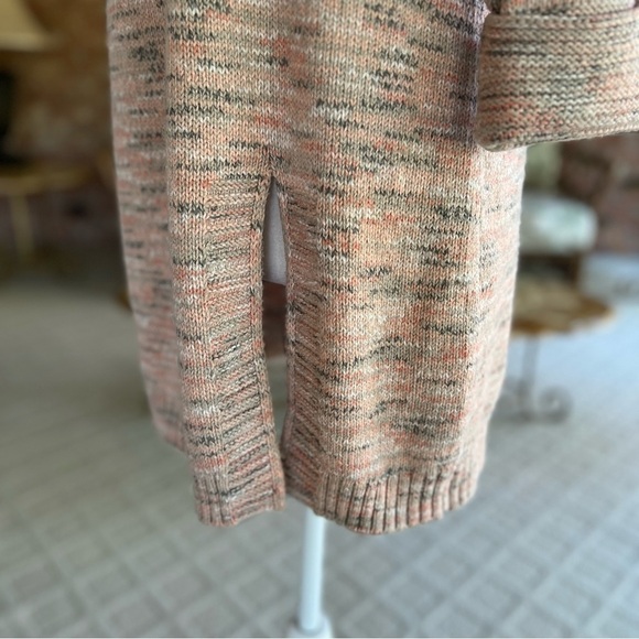 J. Jill Pure Jill Peach Multi Cowl Neck Tunic Split Sweater XSP - Picture 9 of 17